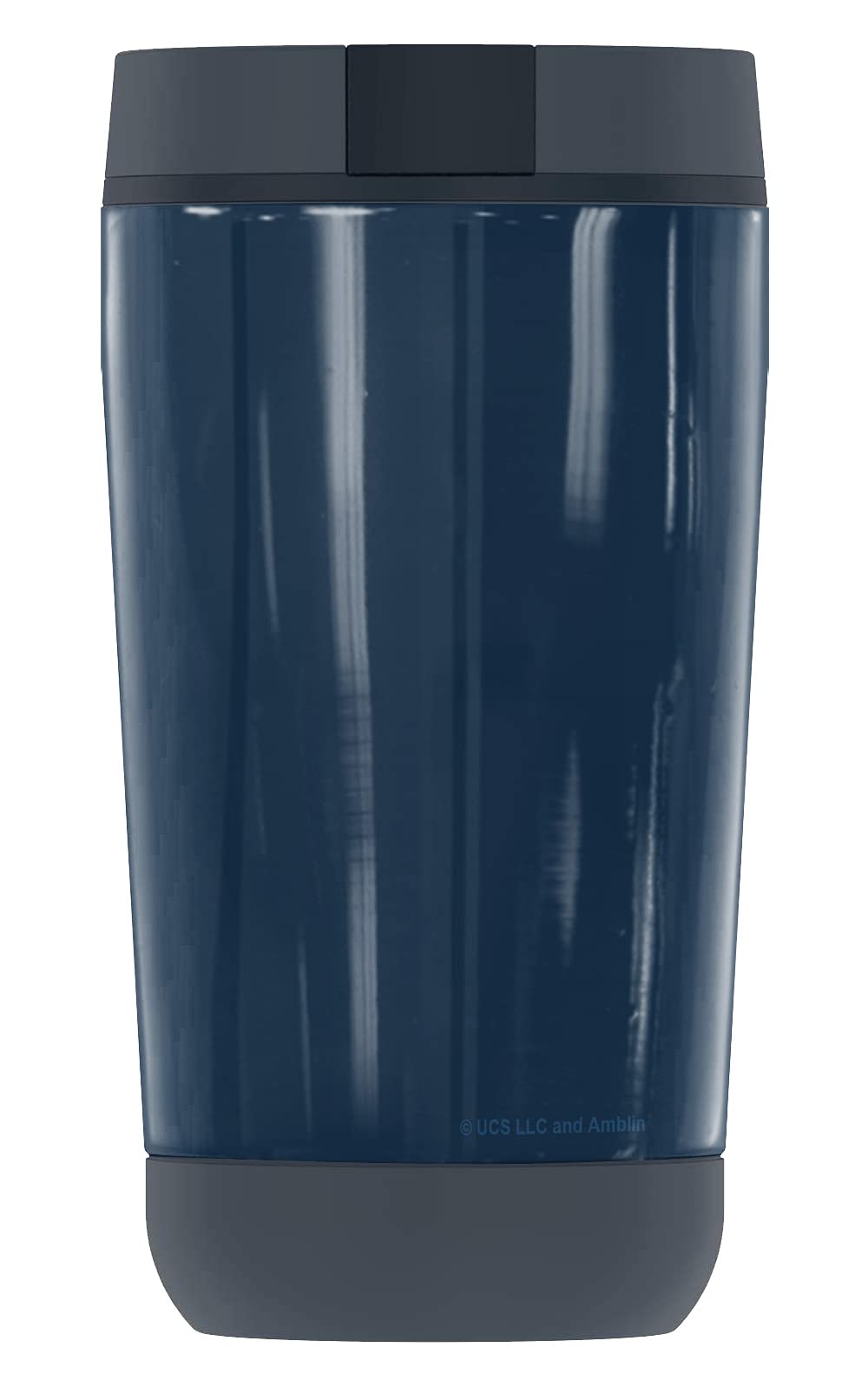 THERMOS Jurassic World Blue Metallic Logo GUARDIAN COLLECTION Stainless Steel Travel Tumbler, Vacuum insulated & Double Wall, 12 oz.