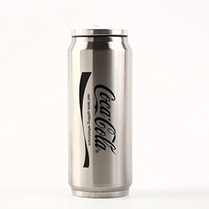 gift cup creative coke can sports water cup 304 stainless steel thermos coke cup portable thermos outdoor water cup travel (capacity : 450ml, color : silver)