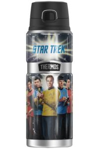 star trek original crew thermos stainless king stainless steel drink bottle, vacuum insulated & double wall, 24oz