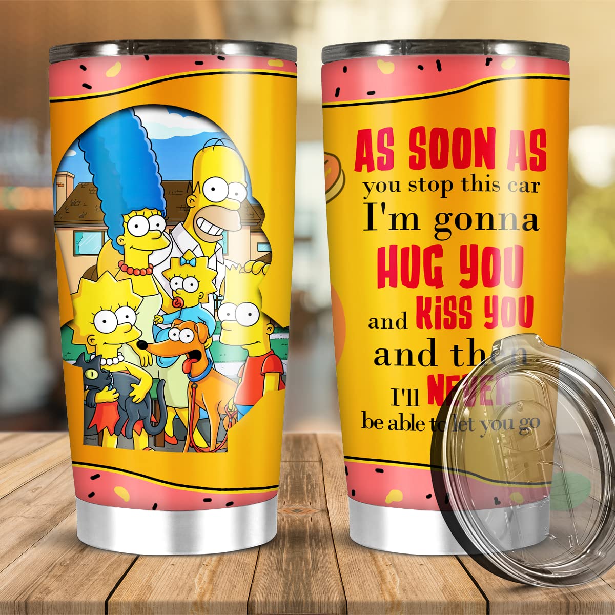 Stainless Steel Tumbler Vacuum 20 30 Oz Simpsons Friends Family Mug Tv Event Series Christmas Collage Bottle Quote Gift Glass Suitable For Hot Or Iced Coffee Tea Wine Water Frappe