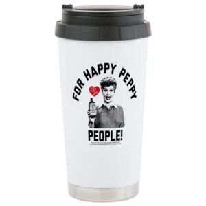 cafepress lucy happy peppy 16 oz stainless steel travel mug stainless steel travel mug, insulated 20 oz. coffee tumbler