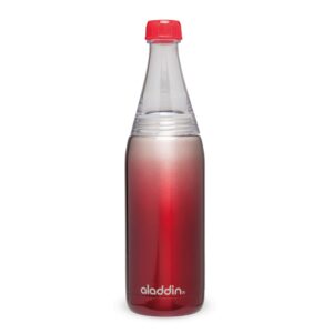 aladdin fresco twist and go stainless steel vacuum insulated water bottle, red, 0.6 litre