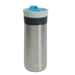 cool gear 12oz kona grip ceramic and stainless steel coffee mug-blue, 12 oz