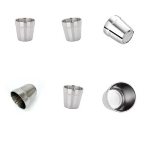 baoblaze 6pcs 180ml stainless steel vacuum insulated cup