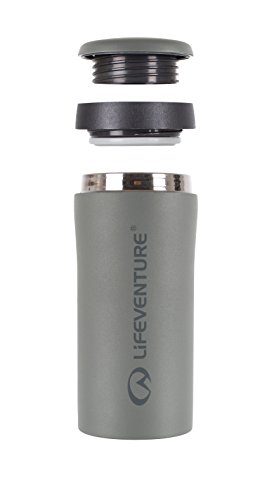 Lifeventure 9530ME Thermal Mug, Insulated & Leakproof Travel Mug, 300ml, Matt Grey