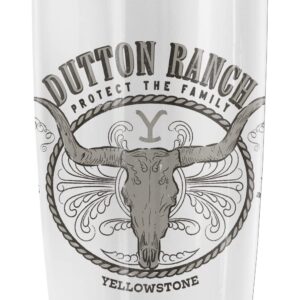 Logovision Yellowstone OFFICIAL Yellowstone Dutton Ranch Stainless Steel 20 oz Travel Tumbler, Vacuum Insulated & Double Wall with Leakproof Sliding Lid