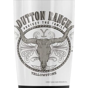 Logovision Yellowstone OFFICIAL Yellowstone Dutton Ranch Stainless Steel 20 oz Travel Tumbler, Vacuum Insulated & Double Wall with Leakproof Sliding Lid