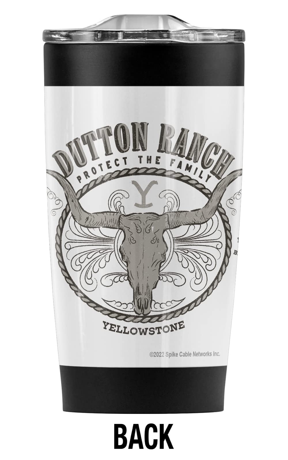 Logovision Yellowstone OFFICIAL Yellowstone Dutton Ranch Stainless Steel 20 oz Travel Tumbler, Vacuum Insulated & Double Wall with Leakproof Sliding Lid