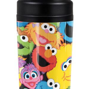 Sesame Street OFFICIAL Character Head Collage 18 oz Insulated Water Bottle, Leak Resistant, Vacuum Insulated Stainless Steel with 2-in-1 Loop Cap