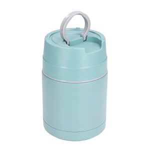 food container, stainless steel vacuum insulated kids food jar insulated lunch container hot cold food with folding spoon carry handle thermal containers for kids adult school (mint green)
