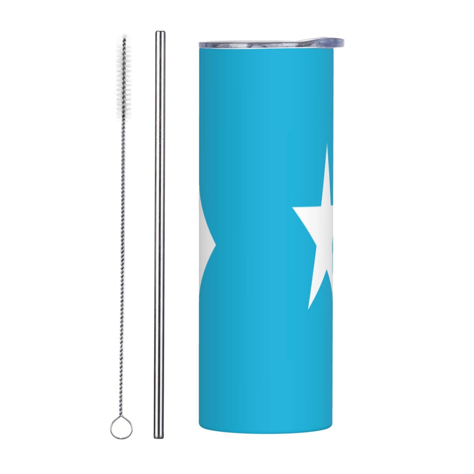 LIICHEES Flag Of Khaatumo State Of Somalia Stainless Steel Vacuum Insulated Tumbler 20oz Coffee Cups Travel Mug Water Cup with Metal Straw Cleaning Brush