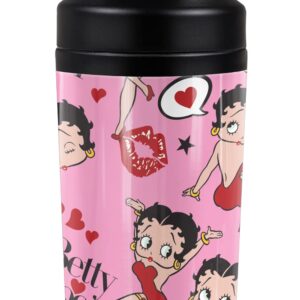 Betty Boop OFFICIAL Collage 18 oz Insulated Water Bottle, Leak Resistant, Vacuum Insulated Stainless Steel with 2-in-1 Loop Cap