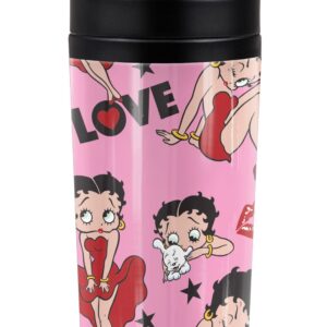 Betty Boop OFFICIAL Collage 18 oz Insulated Water Bottle, Leak Resistant, Vacuum Insulated Stainless Steel with 2-in-1 Loop Cap