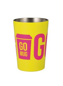 cb japan gomug neon tumbler, convenience store, coffee cup, neon yellow, 15.2 fl oz (460 ml), stainless steel, vacuum, insulated