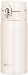 thermos joh-350 wbe water bottle, vacuum insulated travel mug, 11.8 fl oz (350 ml), white beige