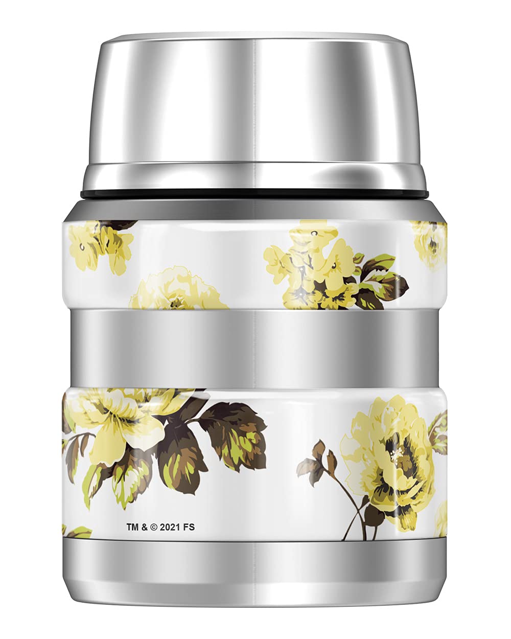 THERMOS Betty Boop Yellow Flowers STAINLESS KING Stainless Steel Food Jar with Folding Spoon, Vacuum insulated & Double Wall, 16oz