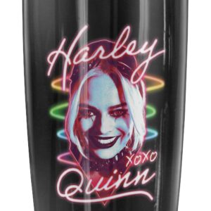 LOGOVISION Suicide Squad 2 Neon Harley Stainless Steel Tumbler 20 oz Coffee Travel Mug/Cup, Vacuum Insulated & Double Wall with Leakproof Sliding Lid | Great for Hot Drinks and Cold Beverages