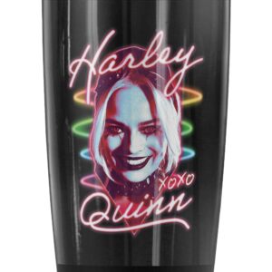 LOGOVISION Suicide Squad 2 Neon Harley Stainless Steel Tumbler 20 oz Coffee Travel Mug/Cup, Vacuum Insulated & Double Wall with Leakproof Sliding Lid | Great for Hot Drinks and Cold Beverages