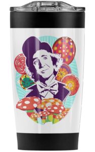 logovision willy wonka willy stainless steel tumbler 20 oz coffee travel mug/cup, vacuum insulated & double wall with leakproof sliding lid | great for hot drinks and cold beverages