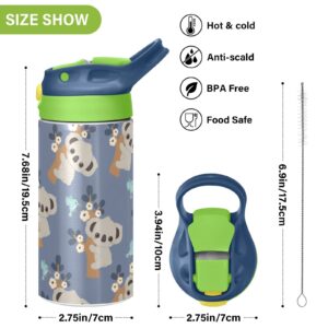 Water Bottle with Straw Koala,12 oz.,BPA Free Water Bottle for Travel/School(226cr6a)