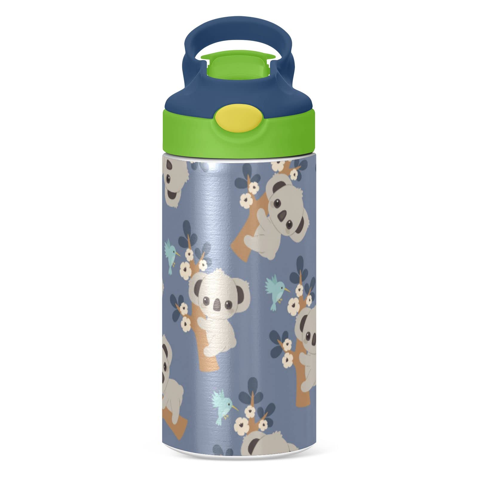 Water Bottle with Straw Koala,12 oz.,BPA Free Water Bottle for Travel/School(226cr6a)