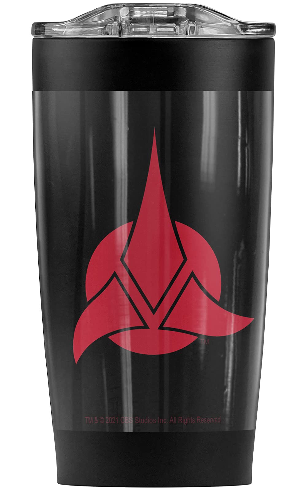 LOGOVISION Star Trek Klingon Empire Symbol Stainless Steel Tumbler 20 oz Coffee Travel Mug/Cup, Vacuum Insulated & Double Wall with Leakproof Sliding Lid | Great for Hot Drinks and Cold Beverages