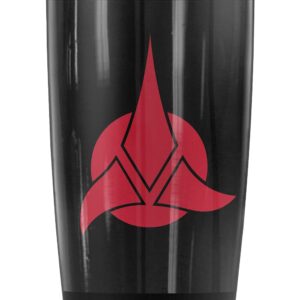 LOGOVISION Star Trek Klingon Empire Symbol Stainless Steel Tumbler 20 oz Coffee Travel Mug/Cup, Vacuum Insulated & Double Wall with Leakproof Sliding Lid | Great for Hot Drinks and Cold Beverages