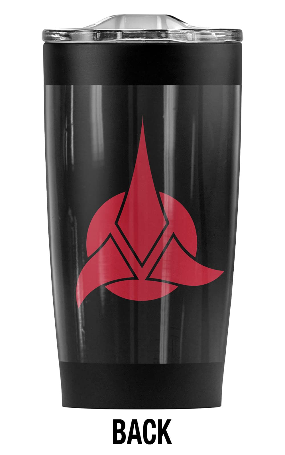 LOGOVISION Star Trek Klingon Empire Symbol Stainless Steel Tumbler 20 oz Coffee Travel Mug/Cup, Vacuum Insulated & Double Wall with Leakproof Sliding Lid | Great for Hot Drinks and Cold Beverages