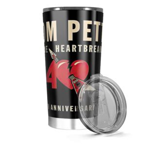 Stainless Steel Insulated Tumbler 20oz 30oz Tom Hot Petty Tea And Iced The Coffee Heartbreakers Wine Shirt Cold Funny Travel Cups Mugs For Men Women