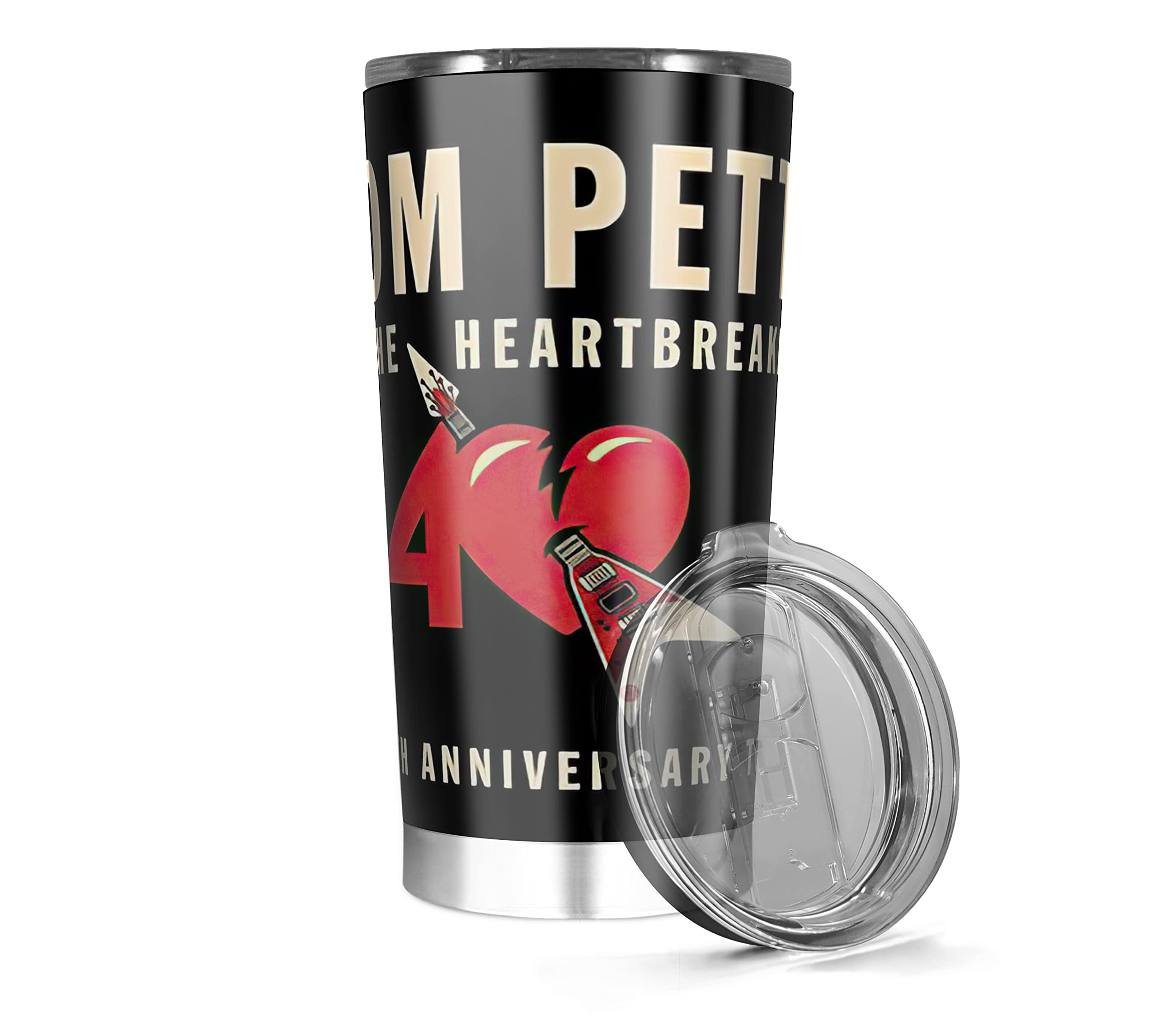 Stainless Steel Insulated Tumbler 20oz 30oz Tom Hot Petty Tea And Iced The Coffee Heartbreakers Wine Shirt Cold Funny Travel Cups Mugs For Men Women