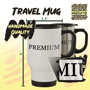 Molandra Products Sis Spill The Tea - 14oz Stainless Steel Travel Mug, White