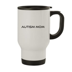 molandra products autism mom - 14oz stainless steel travel mug, white