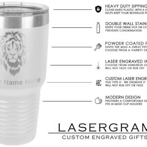 LaserGram 30oz Vacuum Insulated Tumbler Mug, FNP Family Nurse Practitioner, Personalized Engraving Included (White)