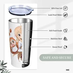 Anime Himouto Umaru-Chan Stainless Steel Thermal Water Cup 20oz With Lid And Straw Coffee Cup, Travel Thermos Cup