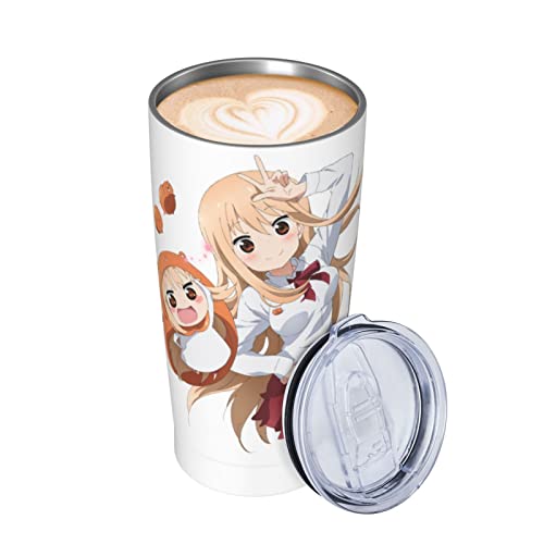 Anime Himouto Umaru-Chan Stainless Steel Thermal Water Cup 20oz With Lid And Straw Coffee Cup, Travel Thermos Cup