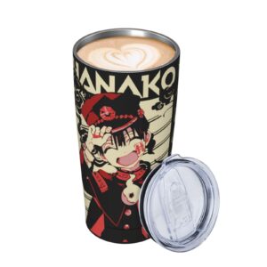 Anime Toilet-Bound Hanako-Kun Stainless Steel Thermal Water Cup 20oz With Lid And Straw Coffee Cup, Travel Thermos Cup