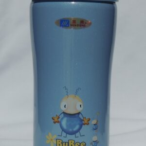 BuBee F-350E Stainless Steel Vacuum Insulated Travel Mug/Tumbler, 0.35 Liter, Blue, Pink