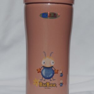 BuBee F-350E Stainless Steel Vacuum Insulated Travel Mug/Tumbler, 0.35 Liter, Blue, Pink