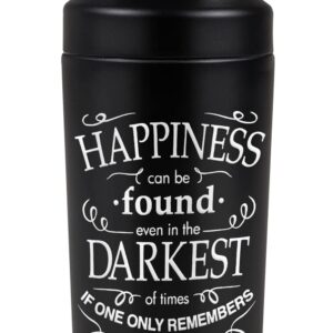 Harry Potter OFFICIAL Happiness 18 oz Insulated Water Bottle, Leak Resistant, Vacuum Insulated Stainless Steel with 2-in-1 Loop Cap