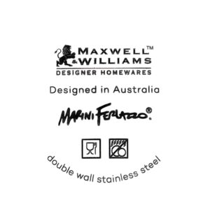 Maxwell & Williams Marini Ferlazzo Insulated Water Bottle with Galah Design, Double Wall Stainless Steel, White, 500 ml