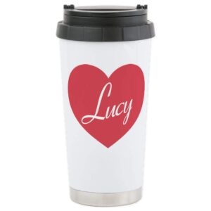 cafepress i love lucy heart 16 oz stainless steel travel mug stainless steel travel mug, insulated 20 oz. coffee tumbler