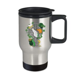 St. Patrick's Day Irish Cup - Ireland Pride, Irish Cross - 14oz Coffee, Tea Travel Mug