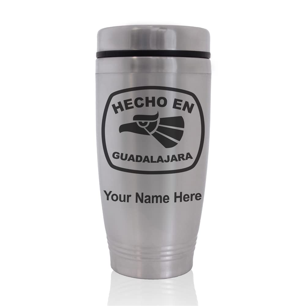 SkunkWerkz Commuter Travel Mug, Hecho En Guadalajara, Personalized Engraving Included