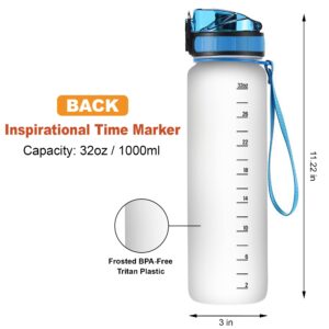 Hyturtle Sleep All Day Nurse All Night Stethoscope 32Oz Liter Motivational Water Bottle, Tracking Water With Time Marker, Appreciation Gifts For Women Nurse Coworkers On Birthday Nurse's Day