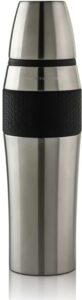 ovente stainless steel double walled vacuum insulated mug 26 ounce, bpa-free leak free and spill proof with removable cup, portable easy travel and clean perfect for hot or cold drinks, silver tsa26s