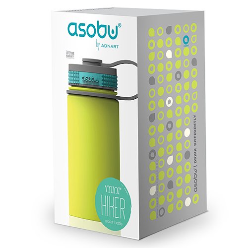 Asobu Mini Hiker Double Walled Vacuum Insulated Stainless Steel Compact Water Travel Bottle 12 Ounce