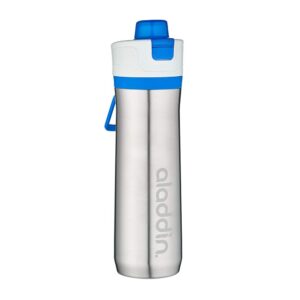 aladdin active hydration stainless steel vacuum insulated water bottle, blue, 0.6 litre