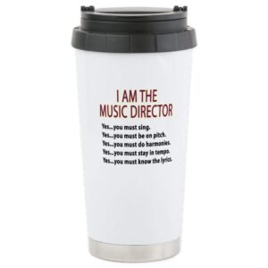 cafepress music director stainless steel travel mug stainless steel travel mug, insulated 20 oz. coffee tumbler