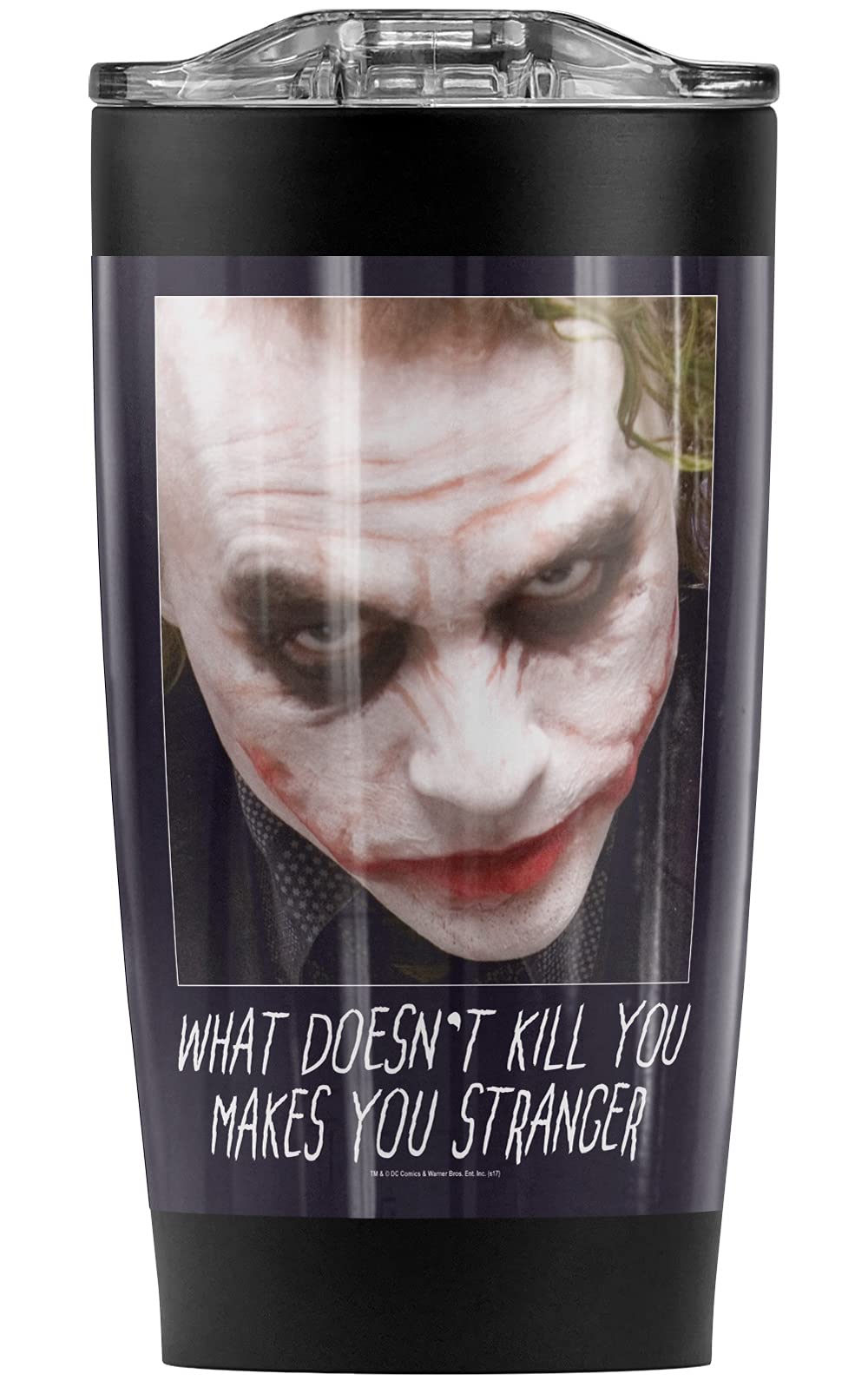 Logovision Batman Dark Knight Joker Stranger Stainless Steel Tumbler 20 oz Coffee Travel Mug/Cup, Vacuum Insulated & Double Wall with Leakproof Sliding Lid | Great for Hot Drinks and Cold Beverages