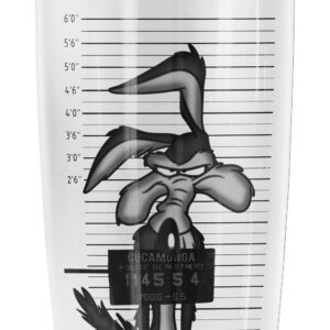 Logovision Looney Tunes Wile E. Coyote Busted Stainless Steel Tumbler 20 oz Coffee Travel Mug/Cup, Vacuum Insulated & Double Wall with Leakproof Sliding Lid | Great for Hot Drinks and Cold Beverages